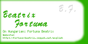 beatrix fortuna business card